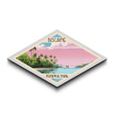 Biscayne National Park Diamond Shaped Travel Poster Art Canvas Art Print, Canvas Wall Art, Travel Gift, Florida Travel Art