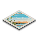Biscayne National Park Diamond Formed Travel Poster Art Wall Art Art Print, Canvas Wall Art, Travel Gift, Florida Travel Art