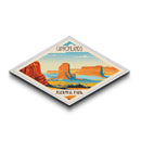 Canyonlands National Park Diamond Formed Travel Poster Artwork Canvas Art Print, Canvas Wall Art, Travel Gift, Utah Travel Art