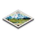 Denali National Park Diamond Shaped Travel Poster Art Canvas Art Print, Canvas Wall Art, Travel Gift, Alaska Travel Art