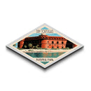 Dry Tortugas National Park Diamond Shaped Travel Poster Art Canvas Art Print, Canvas Wall Art, Travel Gift, Florida Travel Art