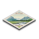 Gates of the Arctic National Park Diamond-Shaped Travel Poster Art Canvas Art Print, Canvas Wall Art, Travel Present, Alaska Travel Art