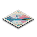 Glacier National Park Diamond Shaped Travel Poster Art Canvas Art Print, Canvas Wall Art, Travel Gift, Montana Travel Art