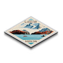 Glacier Bay National Park Diamond Shaped Travel Poster Art Canvas Art Print, Canvas Wall Art, Travel Gift, Alaska Travel Art