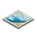 Grand Teton National Park Diamond Shaped Travel Poster Art Canvas Art Print, Canvas Wall Art, Travel Gift, Wyoming Travel Art