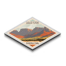 Guadalupe Mountains National Park Diamond-Shaped Travel Poster Art Canvas Art Print, Canvas Wall Art, Travel Present, Texas Travel Art