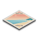 Indiana Dunes National Park Diamond Shaped Travel Poster Art Canvas Art Print, Canvas Wall Art, Travel Gift, Indiana Travel Art