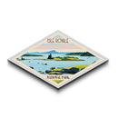 Isle Royale National Park Diamond Shaped Travel Poster Art Canvas Art Print, Canvas Wall Art, Travel Gift, Michigan Travel Art