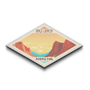 Kings Canyon National Park Diamond Formed Travel Poster Art Canvas Art Print, Canvas Wall Art, Travel Present, California Travel Art