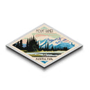 Retro Mount Rainier National Park Travel Poster Art Canvas Texture Print, Travel Decor Art, Midcentury Modern Decor Washington Travel Art