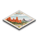 Pinnacles National Park Diamond Shaped Travel Poster Art Canvas Art Print, Canvas Wall Art, Travel Gift, California Travel Art