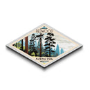 Retro Redwood National Park Travel Poster Art Canvas Texture Print, Travel Decor Art, Midcentury Modern Decor California Travel Art