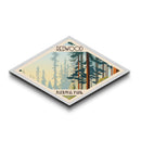 Redwood National Park Diamond Shaped Travel Poster Art Canvas Art Print, Canvas Wall Art, Travel Gift, California Travel Art