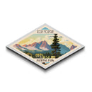 Rocky Mountain National Park Diamond Formed Adventure Poster Art Canvas Art Print, Canvas Wall Art, Travel Gift, Colorado Travel Art