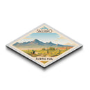 Saguaro National Park Diamond Shaped Travel Poster Art Canvas Art Print, Canvas Wall Art, Travel Gift, Arizona Travel Art