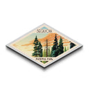 Sequoia National Park Diamond Shaped Travel Poster Art Wall Art Art Print, Canvas Wall Art, Travel Present, California Travel Art