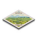 Shenandoah National Park Diamond Shaped Travel Poster Artwork Wall Art Art Print, Canvas Wall Art, Travel Gift, Virginia Travel Art