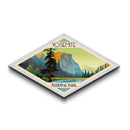 Yosemite National Park Diamond Shaped Travel Poster Art Canvas Art Print, Canvas Wall Art, Travel Gift, California Travel Art
