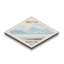 Wrangell-St. Elias National Park Diamond Shaped Travel Poster Canvas Art Print, Canvas Wall Art, Travel Gift, Alaska Landscape