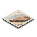 Zion National Park Diamond Shaped Travel Poster Canvas Art Print, Canvas Wall Art, Travel Gift, Utah Landscape