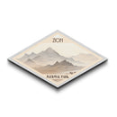 Retro Zion National Park Travel Poster Canvas Texture Print, Travel Decor, Midcentury Modern Decor Utah Landscape