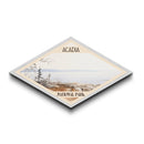 Acadia National Park Travel Poster Canvas Texture Print, Travel Decor, Midcentury Modern Retro Decor Maine Landscape