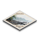 American Samoa National Park Diamond Shaped Travel Print Canvas Art Print, Canvas Wall Art, Travel Present, American Samoa Landscape