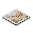 Capitol Reef National Park Diamond Shaped Travel Poster Wall Art Art Print, Canvas Wall Art, Travel Gift, Utah Landscape