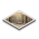 Congaree National Park Travel Print Canvas Texture Print, Travel Decor, Midcentury Modern Retro Decor South Carolina Landscape
