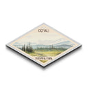 Retro Denali National Park Travel Poster Wall Art Texture Print, Travel Decor, Midcentury Modern Decor Alaska Landscape