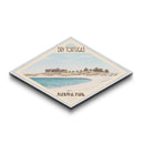 Dry Tortugas National Park Diamond Shaped Travel Poster Canvas Art Print, Canvas Wall Art, Travel Gift, Florida Landscape