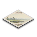 MCM Everglades National Park Diamond Shaped Travel Poster Canvas Art Print, Canvas Wall Art, Travel Gift, Florida Landscape