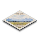 Retro Grand Teton National Park Travel Poster Canvas Texture Print, Travel Decor, Midcentury Modern Decor Wyoming Landscape
