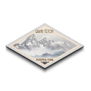 Grand Teton National Park Diamond Shaped Travel Poster Canvas Art Print, Canvas Wall Art, Travel Gift, Wyoming Landscape