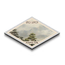 Kings Canyon National Park Diamond Shaped Travel Poster Canvas Art Print, Canvas Wall Art, Travel Gift, California Landscape
