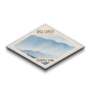Kings Canyon National Park Diamond-Shaped Travel Poster Canvas Artwork Print, Canvas Wall Art, Travel Present, California Landscape