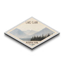 Lake Clark National Park Diamond Shaped Travel Poster Canvas Art Print, Canvas Wall Art, Travel Gift, Alaska Landscape