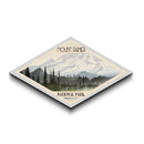Retro Mount Rainier National Park Travel Poster Canvas Texture Print, Travel Decor, Midcentury Modern Decor Washington Landscape