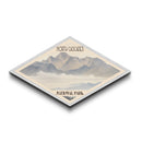 North Cascades National Park Diamond Shaped Travel Poster Canvas Art Print, Canvas Wall Art, Travel Gift, Washington Landscape