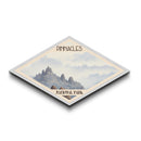 Pinnacles National Park Diamond Shaped Travel Poster Canvas Art Print, Canvas Wall Art, Travel Gift, California Landscape