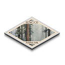 Redwood National Park Diamond Shaped Travel Poster Canvas Art Print, Canvas Wall Art, Travel Gift, California Landscape