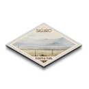 Saguaro National Park Diamond Shaped Travel Poster Canvas Art Print, Canvas Wall Art, Travel Gift, Arizona Landscape
