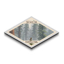 Sequoia National Park Diamond Shaped Travel Poster Canvas Art Print, Canvas Wall Art, Travel Gift, California Landscape