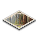 Sequoia National Park Travel Poster Canvas Texture Print, Travel Decor, Midcentury Modern Retro Decor California Landscape