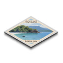 Virgin Islands National Park Diamond Shaped Travel Poster Canvas Art Print, Canvas Wall Art, Travel Gift, North Dakota Landscape