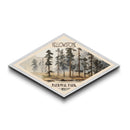 Yellowstone National Park Diamond Shaped Travel Poster Canvas Art Print, Canvas Wall Art, Travel Gift, Idaho Landscape