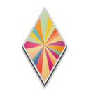 Rainbow Starburst — Diamond Shaped Canvas Art Print perfect accent wall piece nursery wall decor colorful burst geometric spectrum aesthetic