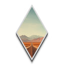 Endless Desert Highway – Canvas Embossed Print Road Trip Diamond Wall Decor, Minimal Landscape, Americana Art, Open Road Wanderlust