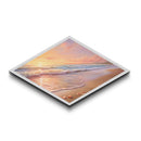 Sunset Over The Ocean Wood Framed Canvas Art Print, Nautical Painting, Seascapes Painting, Beach House Decor, Pacific Ocean Art