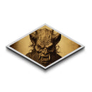 Ferocious Beast Snarl Diamond Shaped Monster Canvas Textured Print horror gothic wall decor beast head grotesque demon fantasy gift